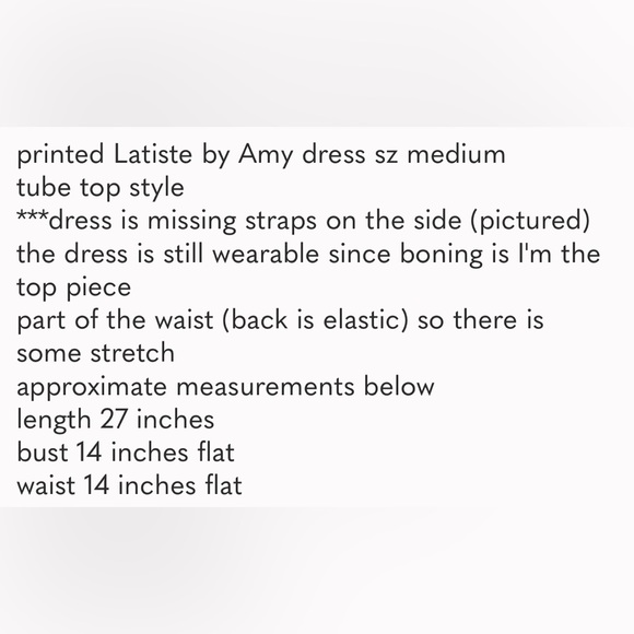 LATISTE by Amy dress sz medium - Picture 3 of 8